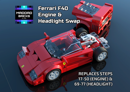 76934 Ferrari F40 Engine & Headlight Swap