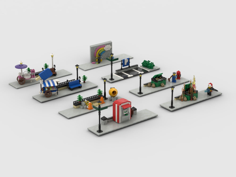 MOC-106515-1: Modular Corner Pack #3+#4 - Turn Every Modular Model Into A Corner