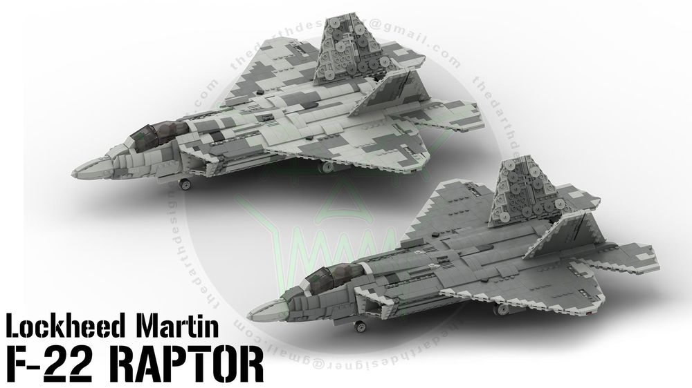 F-22 RAPTOR | 1:34 Minifig Scale | Lockheed Martin (V2)