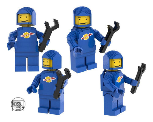 Maxi Figure Blue Space Man With Spanner Wrench + Screw Drive