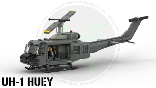 MOC-74181-1: Bell UH-1 Iroquois - HUEY | 1:34 Scale