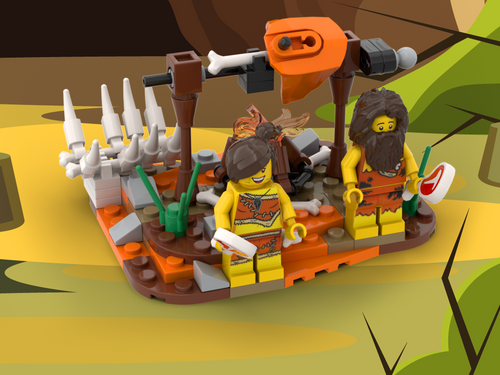 A Hunter's Meal - Caveman