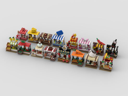 MOC-142079-1: Market Stand Ultra Pack | 16 MOCs