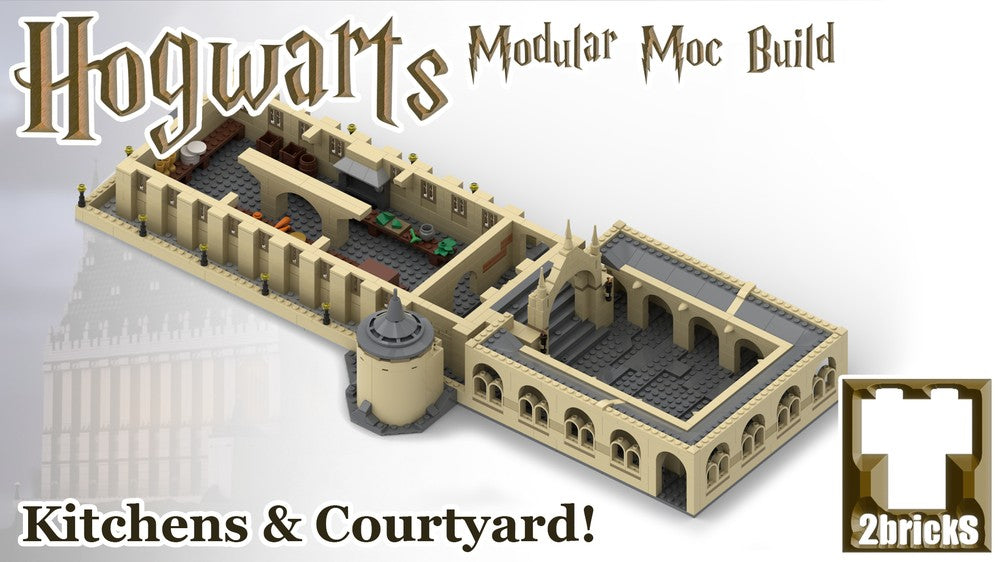 Kitchens & Courtyard - Magic School Modular MOCs Part 3