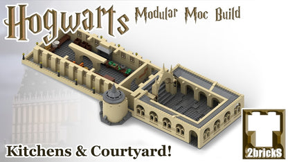 Kitchens & Courtyard - Magic School Modular MOCs Part 3
