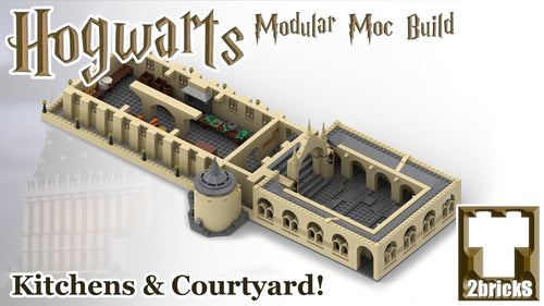 Kitchens & Courtyard - Magic School Modular MOCs Part 3