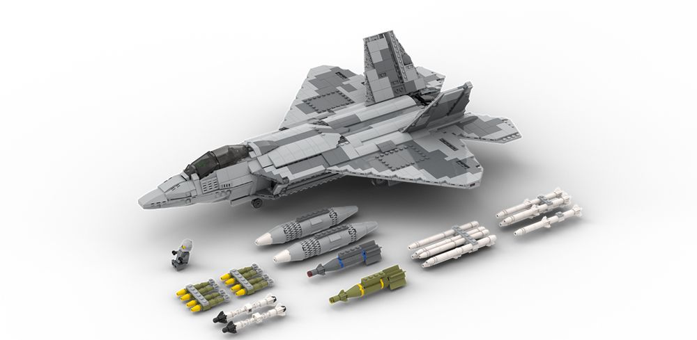 F-22 RAPTOR | 1:34 Minifig Scale | Lockheed Martin (V2)