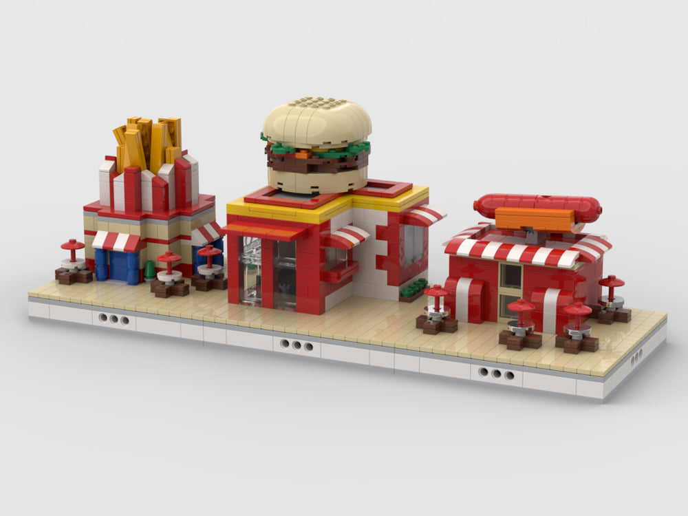 MOC-51649-1: Fast Food Mini Modular ZOO