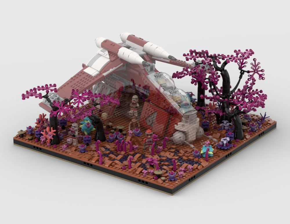 Gunship Diorama - Display For Set 75354 Coruscant Guard Gunship