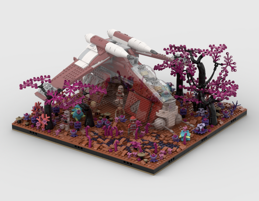 Gunship Diorama - Display For Set 75354 Coruscant Guard Gunship