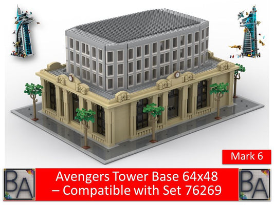 MOC-164506-1: Avengers Tower Base 64X48 - Compatible With Set 76269 (Mark 6)