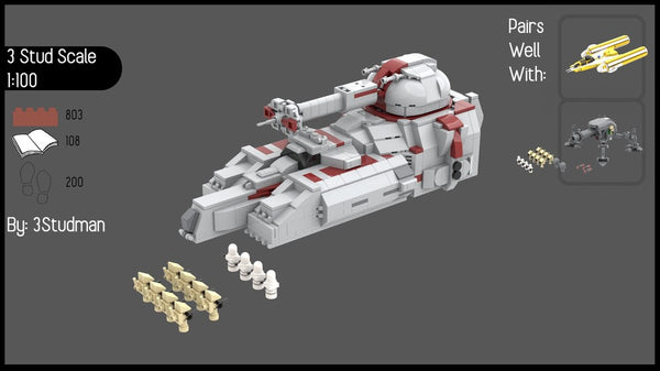 3 Stud Scale RX-200 Stun Tank