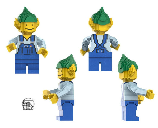 Maxi Figure Light Blue Short And Overalls