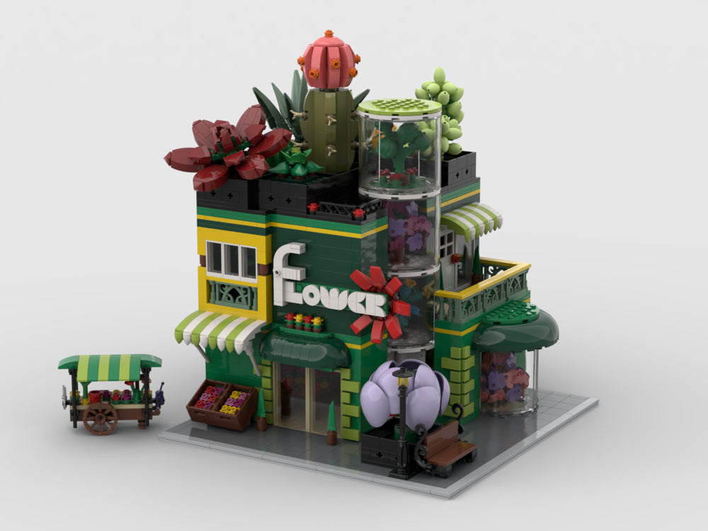 MOC-120513-1: Modular Flower Store + Display For Set 10309