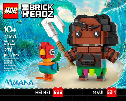 Maui & Hei Hei Brickheadz (Moana)