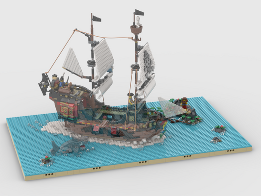 Pirates Diorama - Display For Set 31109 - Pirate Ship