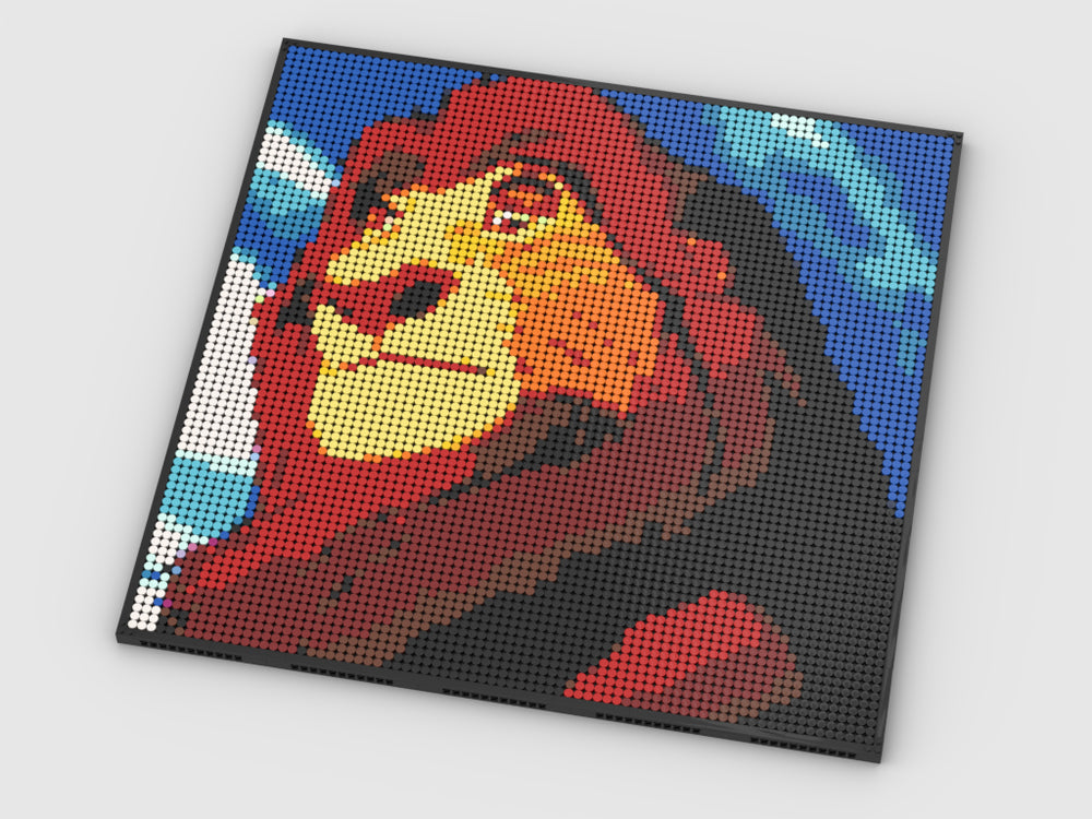 Lion King Mufasa Art Photo Mosaic