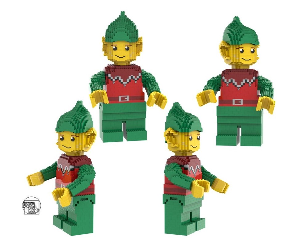 Maxifigure Elf With Red Scalloped Collar – MOCBoxing®