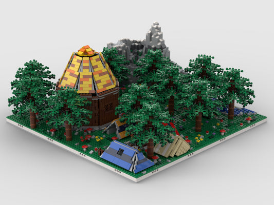 MOC-38469-1: Modular Tent Camp In The Woods | Build From 4 Models