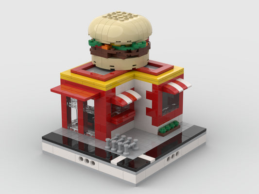 Burger Restaurant For A Mini Modular City