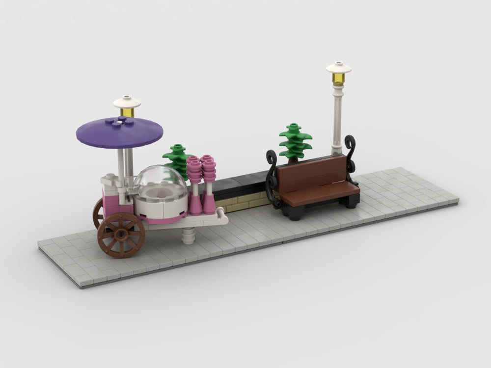 MOC-105773-1: Modular Corner Cotton Candy| Turn Every Modular Model Into A Corner