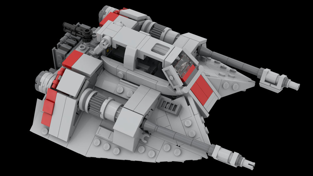 2Bricks Ultimate Minifig-scale Snow Speeder! (Alternate Color Scheme)