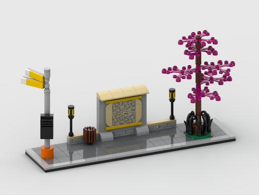 Modular Corner Bus Stop #2 + City Map| Turn Every Modular Model Into A Corner