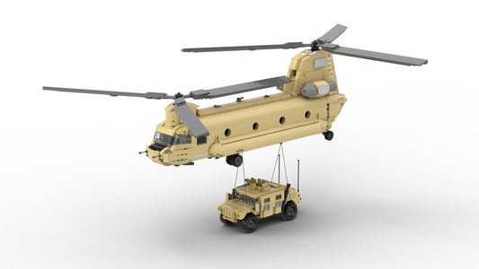 MOC-24312-1: Boeing CH-47 F Chinook | 1:33 Minifig Scale