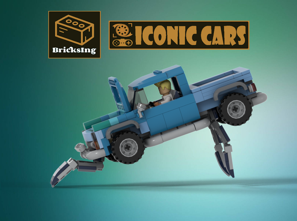 Monster Cars Pickup Truck – With Creature Under The Hood - 8-Stud