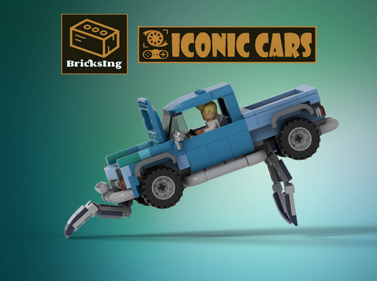 Monster Cars Pickup Truck – With Creature Under The Hood - 8-Stud