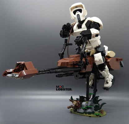 Scout Trooper And 74-Z Bike