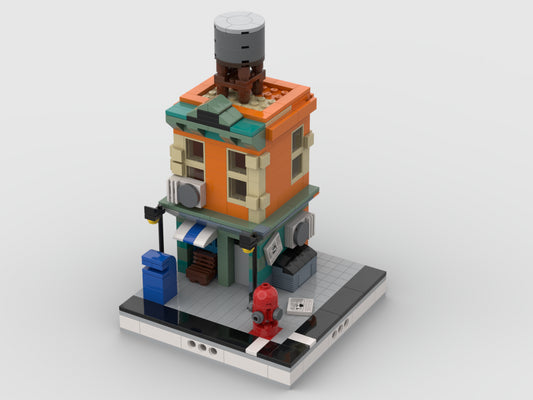 Neighborhood Building With Shop For Mini Modular City