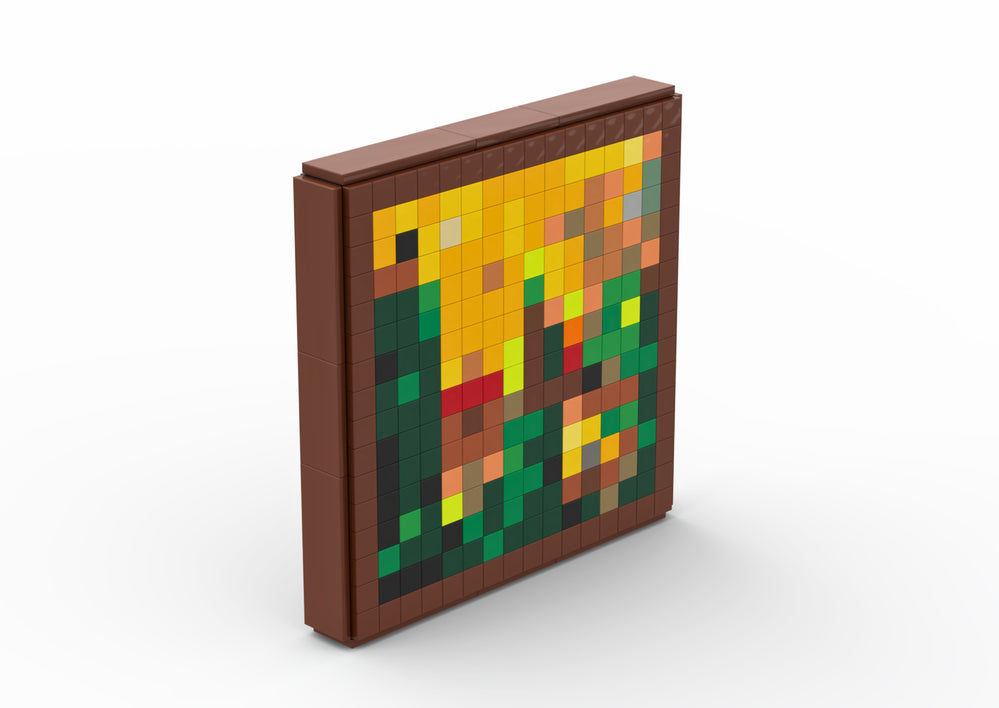 "Albanian" Minecraft Painting With 16X16 Brown Modular Frame