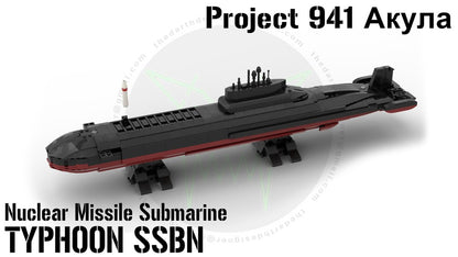 Nuclear Submarine TYPHOON | Project 941 Акула - 1:300 Scale