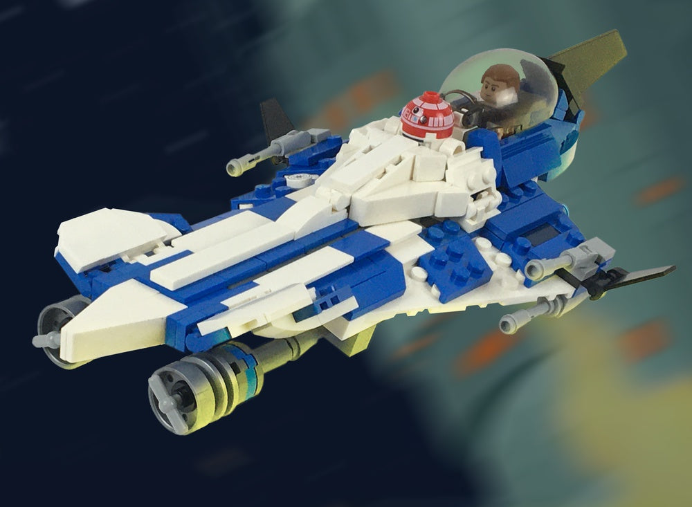 MOC-104898-1: Azure Angel Delta 7 Starfighter