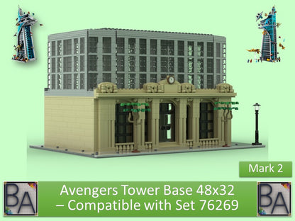 Avengers Tower Base 48X32 - Compatible With Set 76269 (Mark 2)