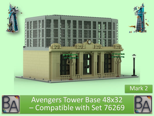 MOC-163794-1: Avengers Tower Base 48X32 - Compatible With Set 76269 (Mark 2)