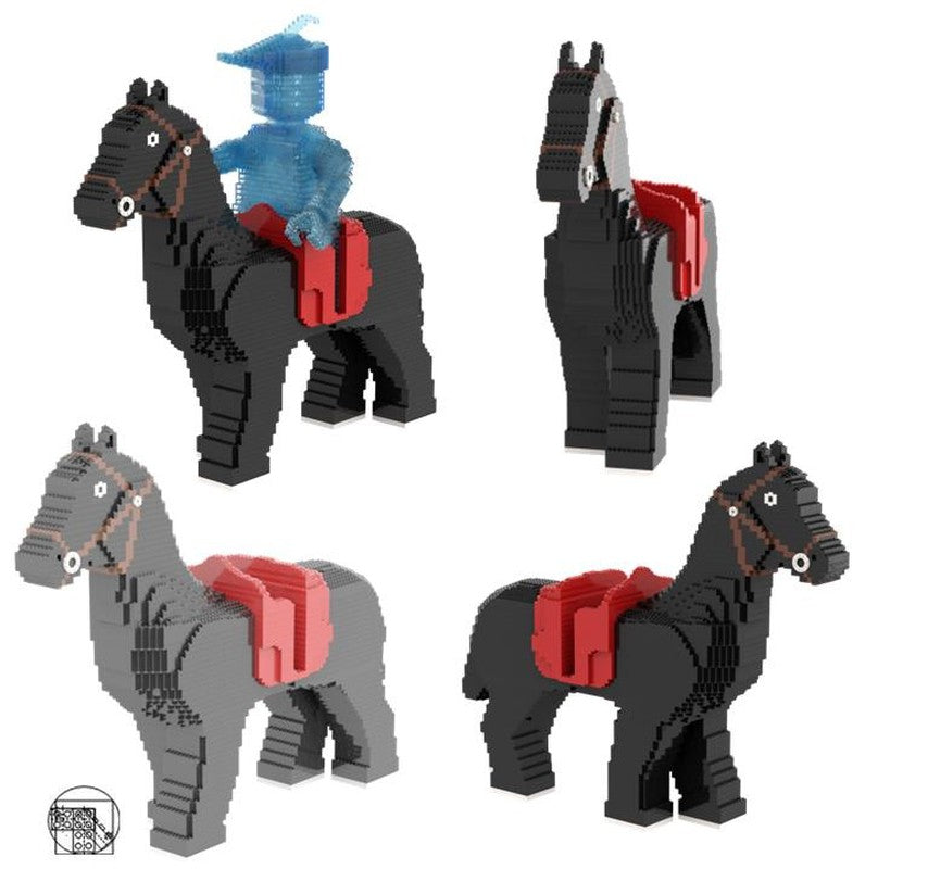 Maxi Figure Black Horse With Red Saddle