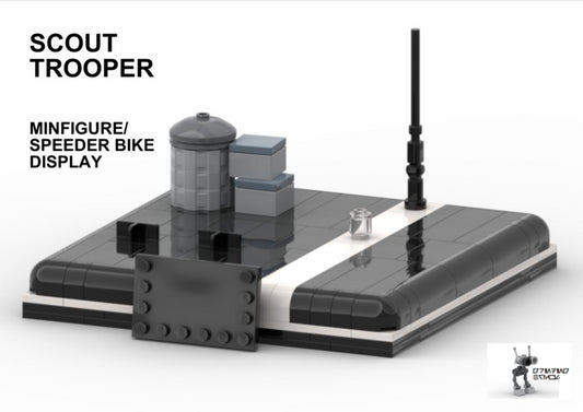 Scout Trooper Minifigure/Speeder Bike Display