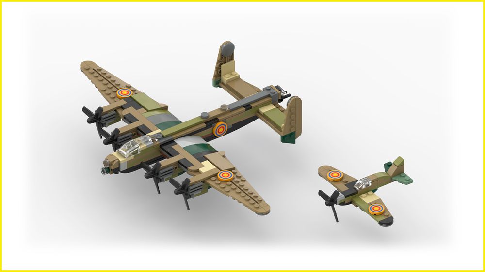 WW2 Avro Lancaster + Supermarine Spitfire | 1:90 Scale