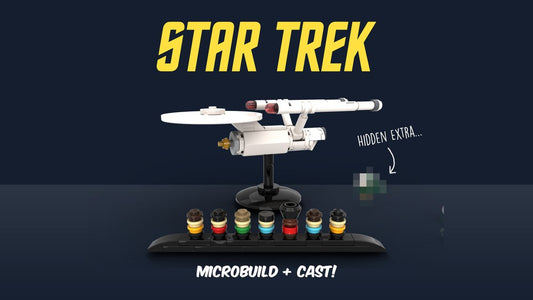 Star Trek The Original Series (TOS): Enterprise NCC-1701 — Microbuild + Cast