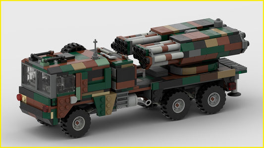 MOC-68916-1: MAN KAT1 6X6 + LARS-2 ROCKET ARTILLERY | 1:34 Scale