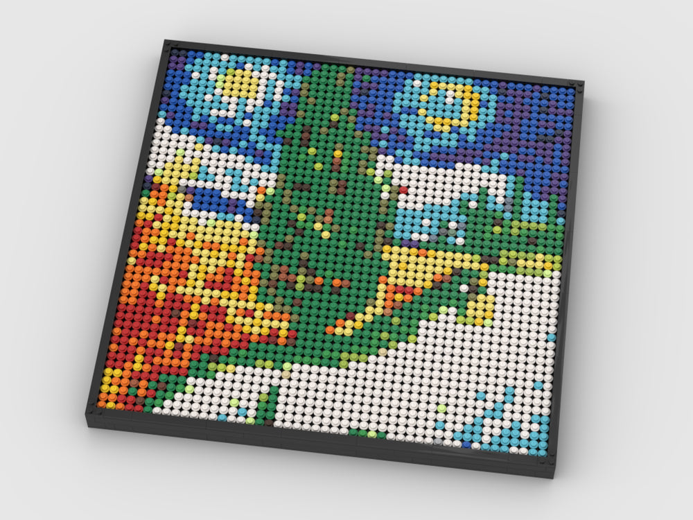 Road With Cypress And Star Art Photo