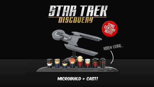 Star Trek USS Discovery 32Nd Century Refit — Polybag-Style Microbuild + Cast