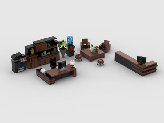 MOC-123954-1: Office Wood Style Interior Design