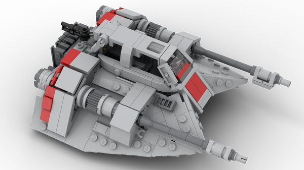 2Bricks Ultimate Minifig-scale Snow Speeder! (Alternate Color Scheme)