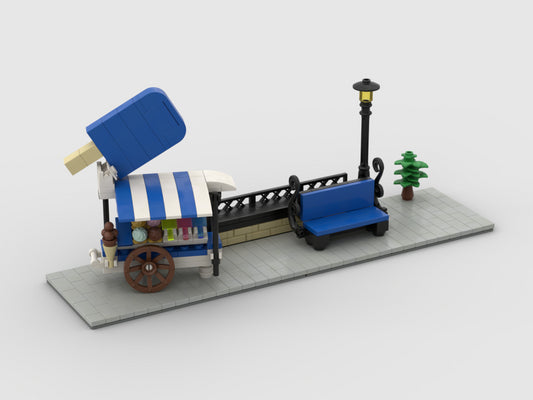 MOC-105876-1: Modular Corner Ice Cream| Turn Every Modular Model Into A Corner