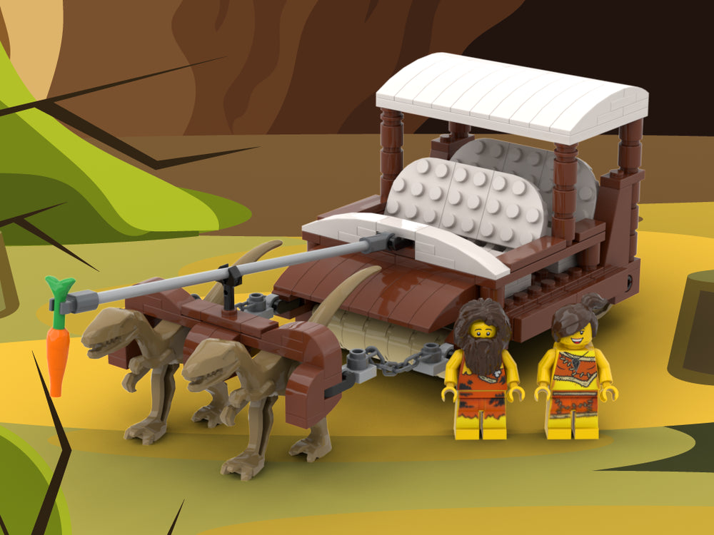 MOC-43838-1: Caveman Dinosaur Car