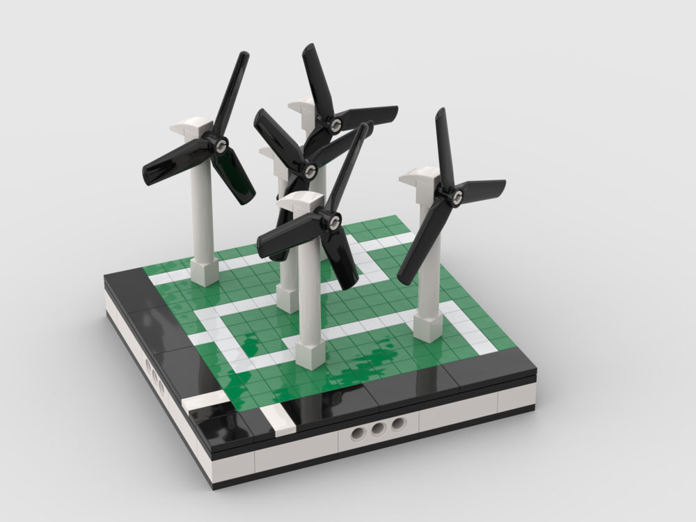 Wind Turbine Farm For A Mini Modular City