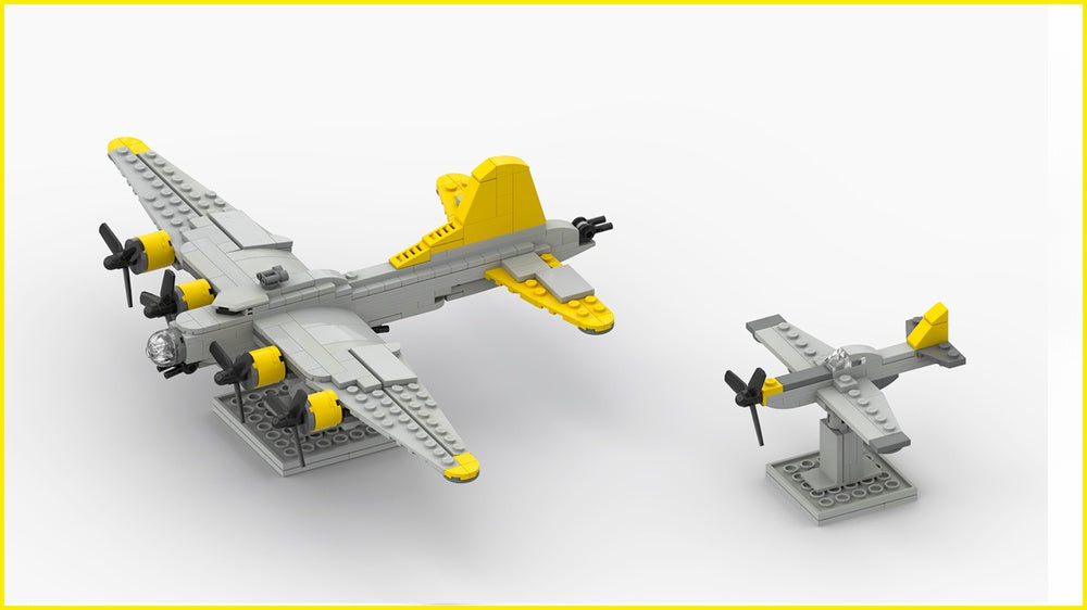 Boeing B-17 + P-51 Mustang | 1:90 Scale